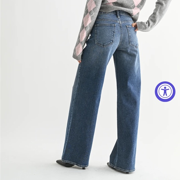 Just Black Denim Ultra Wide Leg Women’s Jeans - Picture 14 of 14